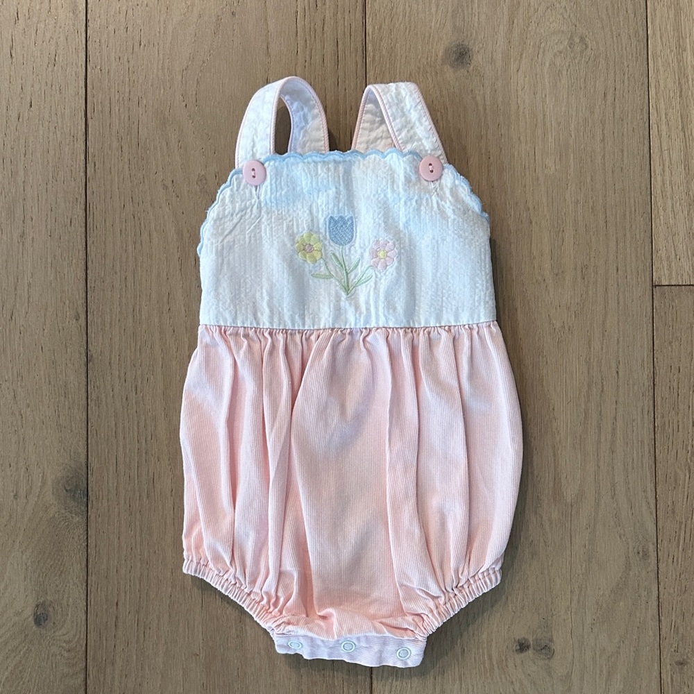 6 Month Lullaby Set Pink Floral Kids Romper